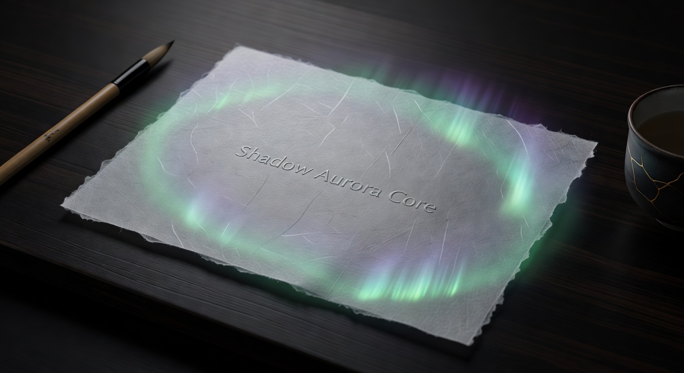 Shadow Aurora Core ブランドエレメント — お問い合わせページのビジュアルアクセント