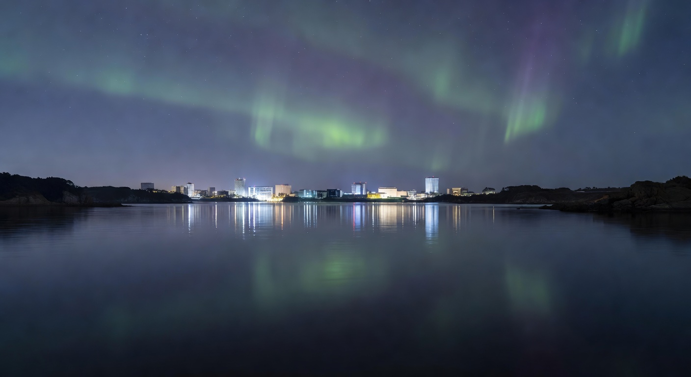 穏やかな湾 — ワークライフバランスを大切にするShadow Aurora Coreの職場環境を象徴するイメージ